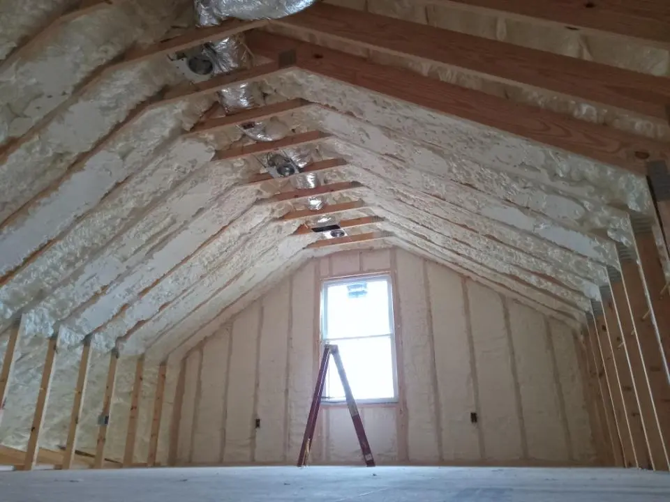 Spray foam roofing application for Crawl Space Insulation project in Centerville